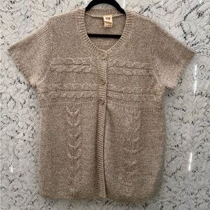 Soft Faded Glory Tan women’s Short Sleeve Cardigan. Size XL